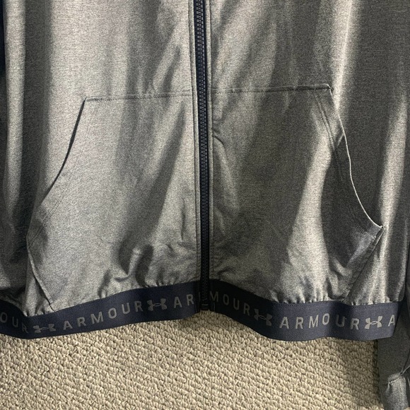 Under Armour Womens Jacket Size Large Gray Fitness Workout Track HeatGear‎ - Picture 3 of 11
